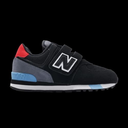 New Balance 574 Kids Wide 'Black White'