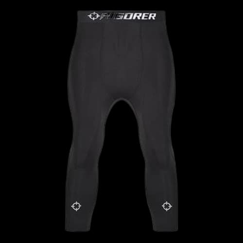 Rigorer Compression Leggings 3/4 with Reflective Print 'Black White'