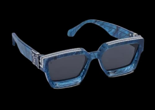 Louis Vuitton 1.1 Millionaire Sunglasses Blue Marble/Gunmetal Gray