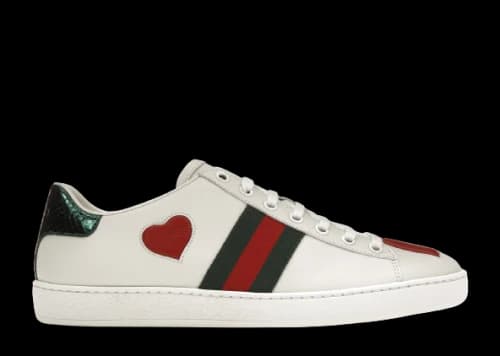 Gucci Ace Embroidered Hearts (Women's)