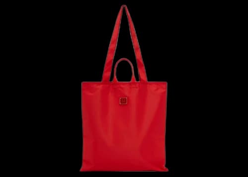 Acne Studios Logo Plaque Tote Bag Ack Red