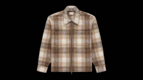 Aime Leon Dore Alpaca Blend Zip Shirt Brown