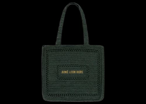 Aime Leon Dore Crochet Tote Green