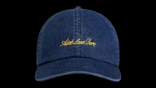 Aime Leon Dore Denim Script Hat Dark Wash