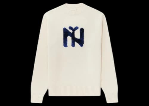 Aime Leon Dore Intarsia Knit New York Sweater Cream