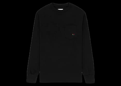 Aime Leon Dore Long-Sleeve Crest Pocket Tee Black