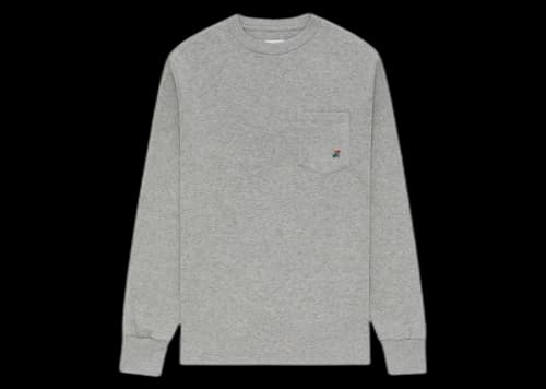 Aime Leon Dore Long-Sleeve Crest Pocket Tee Grey