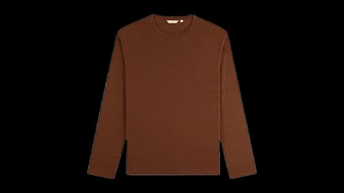 Aime Leon Dore Long-Sleeve Linen Tee Brown