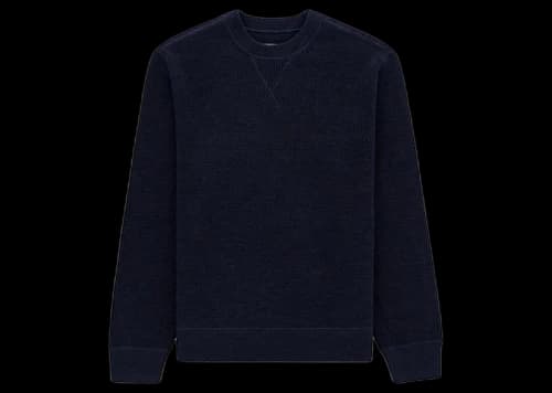 Aime Leon Dore Merino Waffle Crewneck Sweater Navy