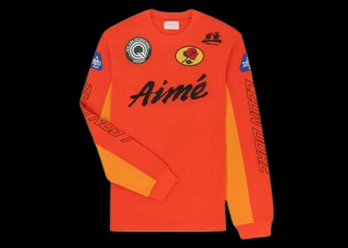 Aime Leon Dore Mesh Moto Long-Sleeve Tee Orange