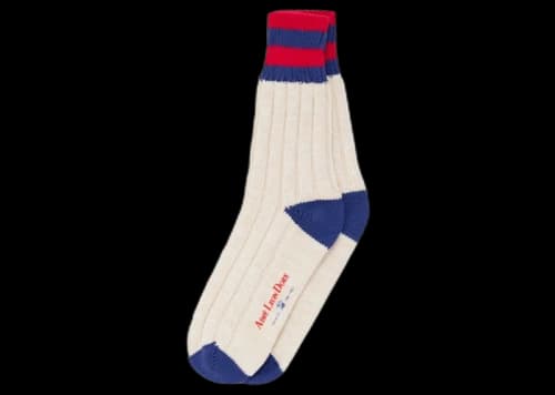 Aime Leon Dore New Balance Striped Boot Sock Cream