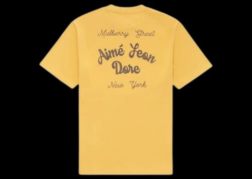 Aime Leon Dore Printed Chain Stitch Tee Yellow