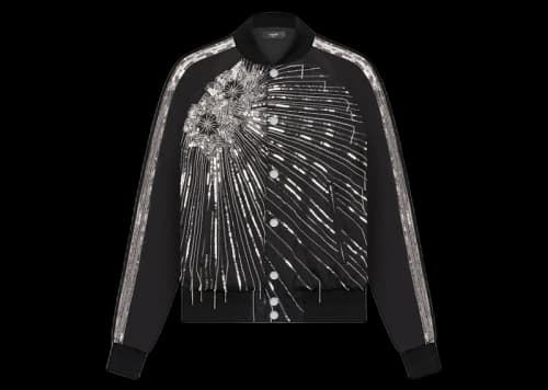 AMIRI Beaded Star Bomber Jacket Black