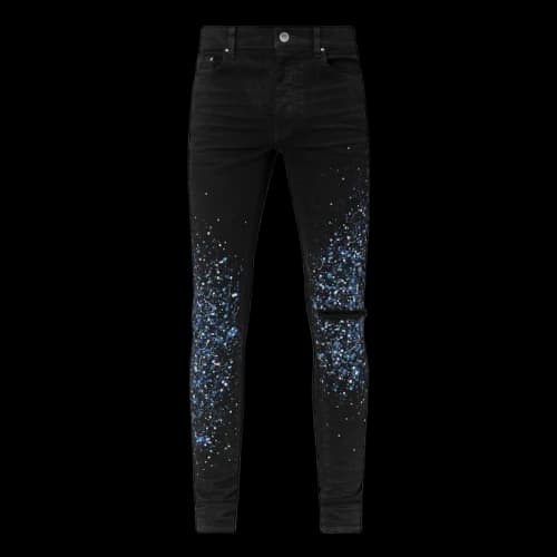 AMIRI Crystal Paiter Jeans Overdyed Black