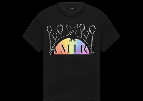 AMIRI Playboy Rainbow Tee Black