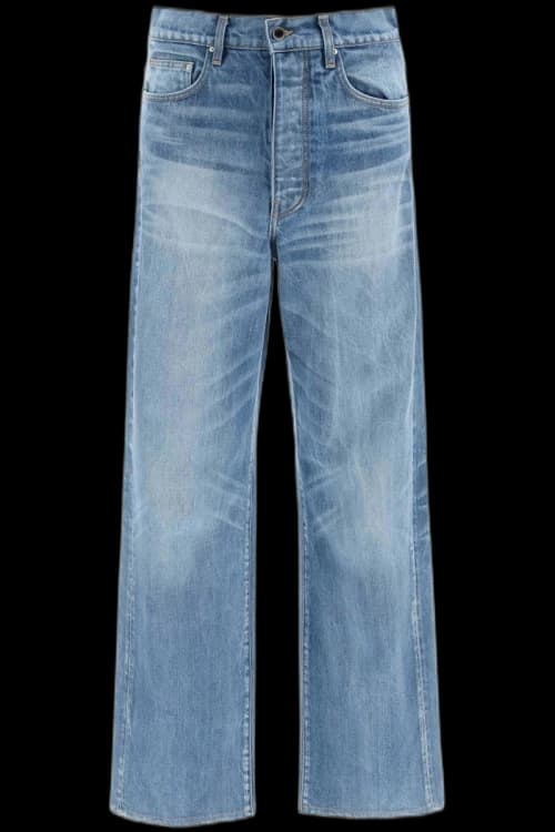AMIRI Wide Leg Baggy Jeans Blue