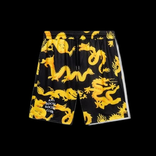 Anti Social Social Club 24k Mesh Shorts Black