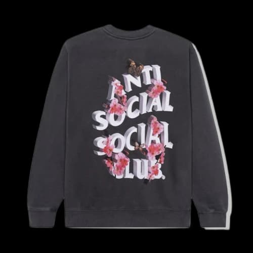 Anti Social Social Club 3.0 Pigment Dye Crewneck Black