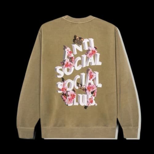 Anti Social Social Club 3.0 Pigment Dye Crewneck Sand