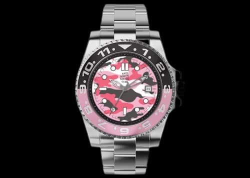Anti Social Social Club 3Face Watch Silver/Pink