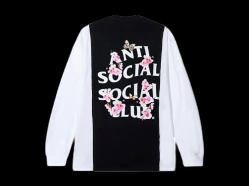 Anti Social Social Club 50/50 L/S Tee White
