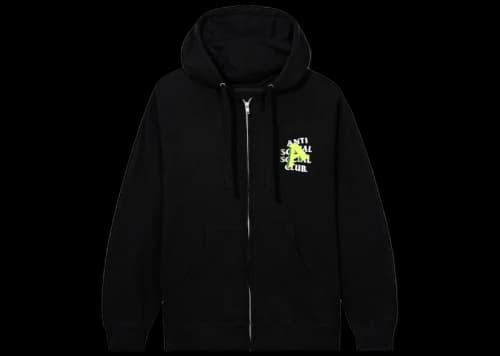 Anti Social Social Club A Is For Zip Hoodie Black