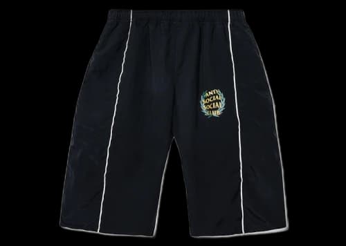 Anti Social Social Club ASSC Baggy Track Shorts Black