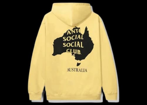 Anti Social Social Club Australia Hoodie Yellow