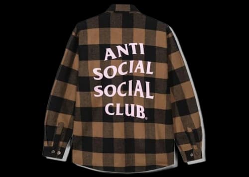 Anti Social Social Club Bored Games Flannel Brown