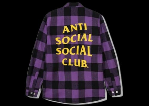 Anti Social Social Club Bored Games Flannel Purple