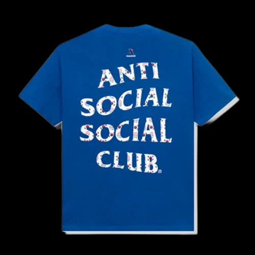 Anti Social Social Club Case Study Flag T-shirt Blue