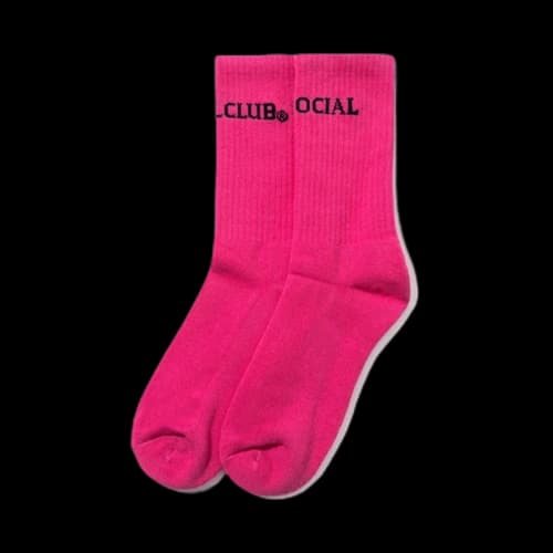 Anti Social Social Club Catchphrase Socks Pink