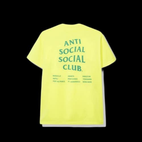 Anti Social Social Club Club Med Tee Neon Green
