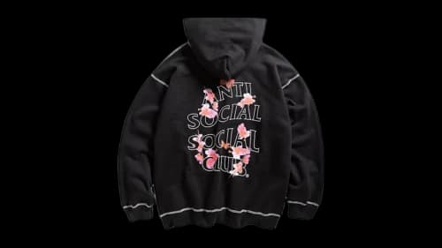 Anti Social Social Club Contrast Stitch Hoodie Black