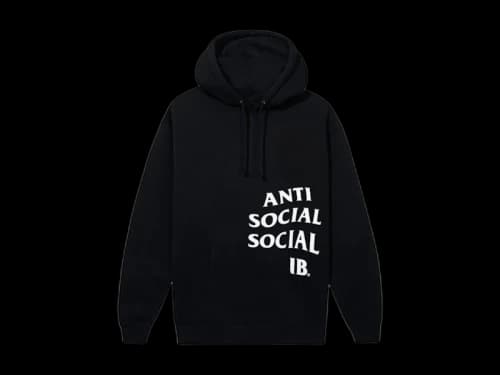 Anti Social Social Club Cut Off Logo Hoodie Black