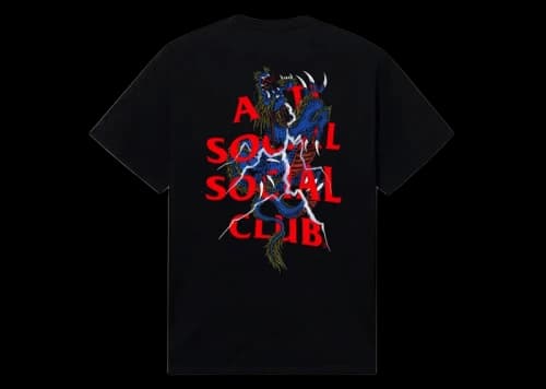 Anti Social Social Club Double Dragon Tee Black