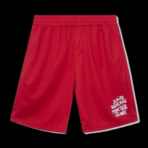 Anti Social Social Club Drama Club Mesh Shorts Red