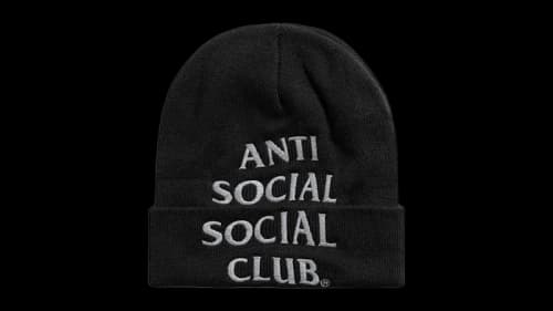 Anti Social Social Club Embroidered Beanie Black