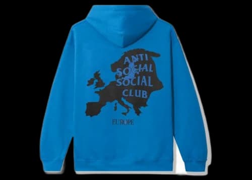 Anti Social Social Club Europe Hoodie Blue