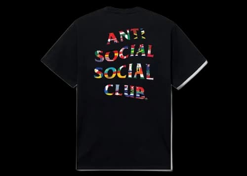 Anti Social Social Club Flag Collage Tee Black