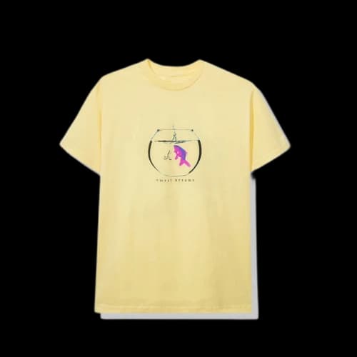 Anti Social Social Club Glitter Tee Yellow