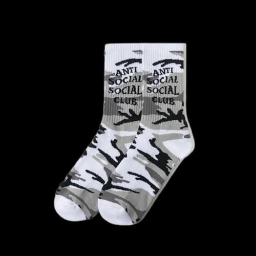 Anti Social Social Club Gone Socks Snow Camo
