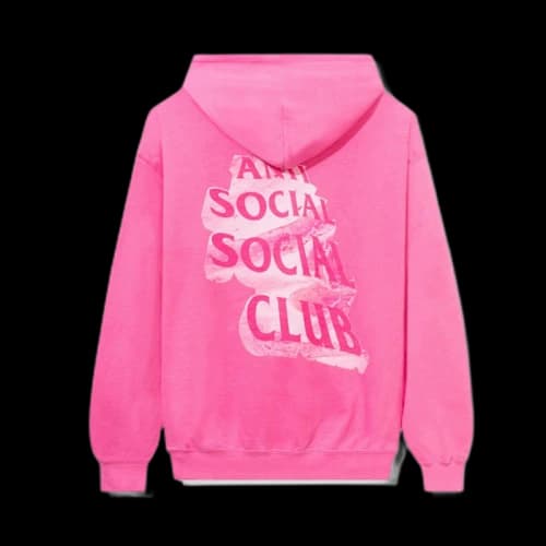 Anti Social Social Club Heart As Rock Hoodie Pink