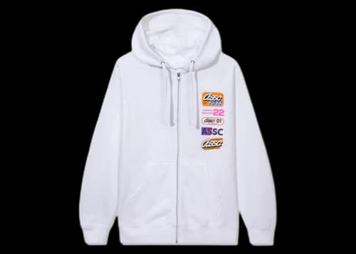 Anti Social Social Club Hot Nights Zip Hoodie White