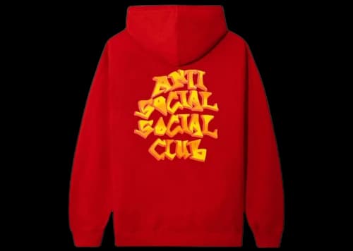 Anti Social Social Club Low Brow Hoodie Red