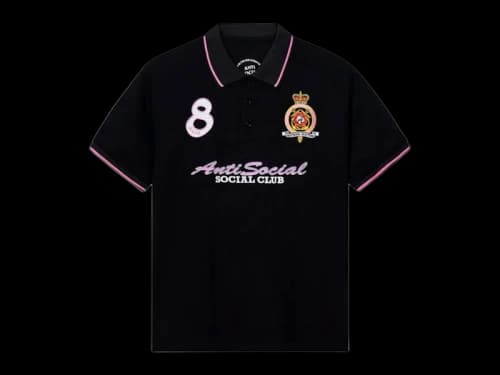 Anti Social Social Club Monegasque Polo T-shirt Black