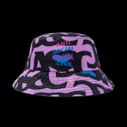 Anti Social Social Club Negative Space Bucket Cap Pink