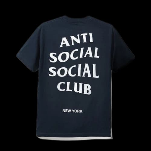 Anti Social Social Club New York Logo Tee Navy