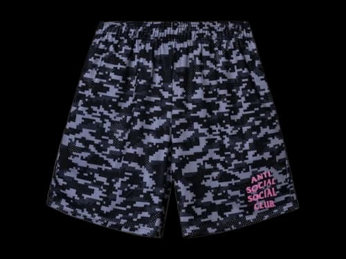 Anti Social Social Club Pixel Camo Shorts Black