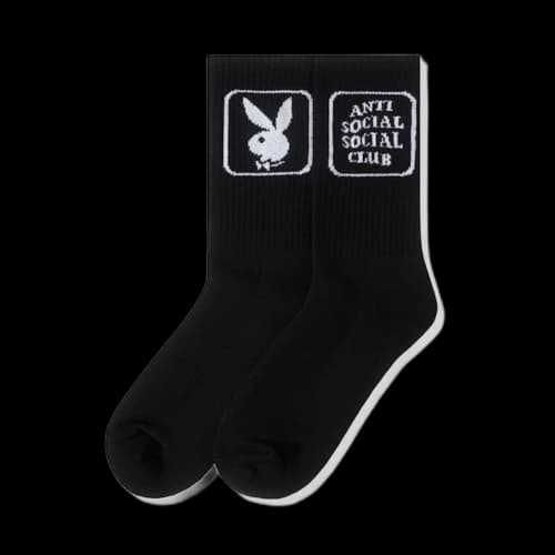 Anti Social Social Club Playboy Bunny Socks Black